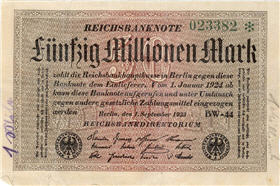Weimar Republic 50 Million Marks
